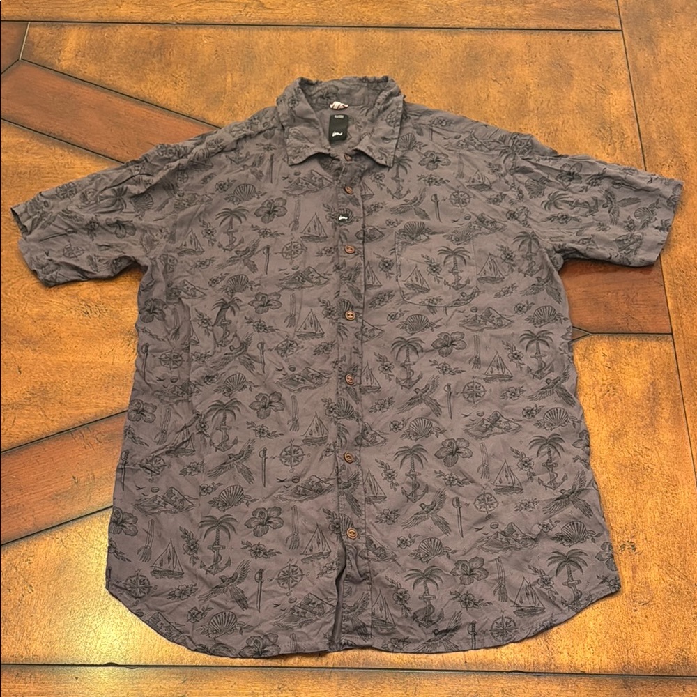 Imperial Motion Gray Casual Button Down Shirt